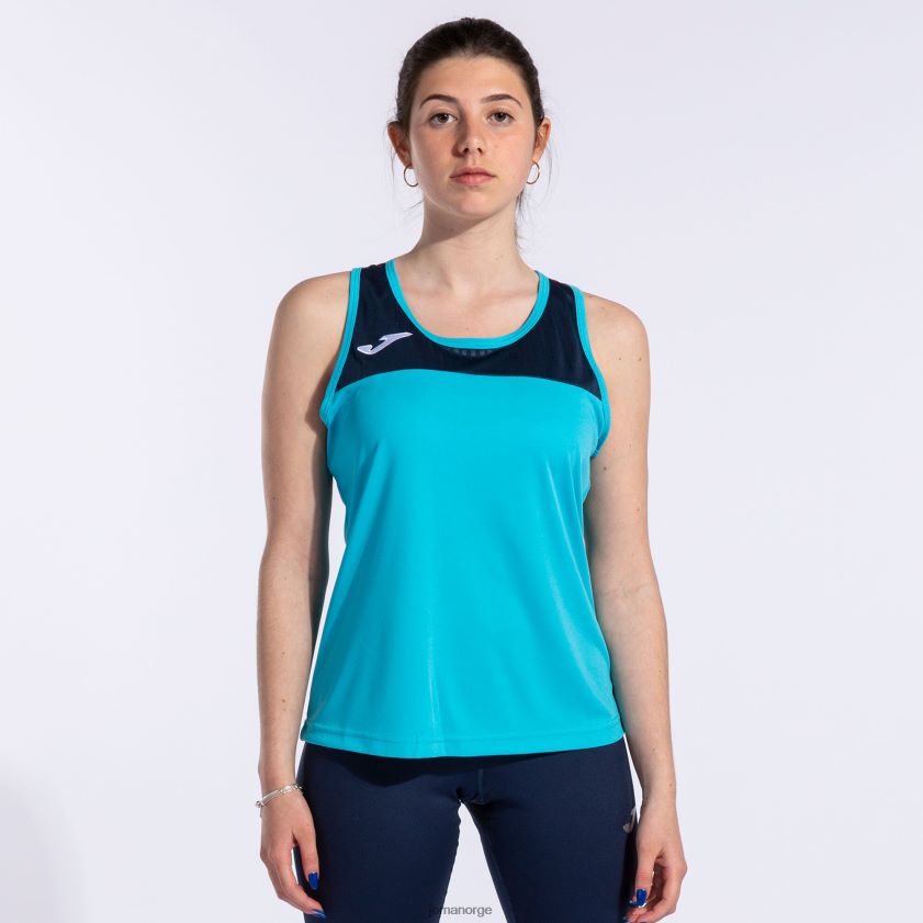 nei Joma tank top montreal fluorescerende turkis marineblå FBD0T01669 kvinner