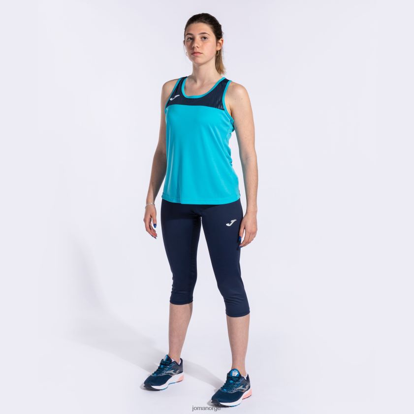 nei Joma tank top montreal fluorescerende turkis marineblå FBD0T01669 kvinner
