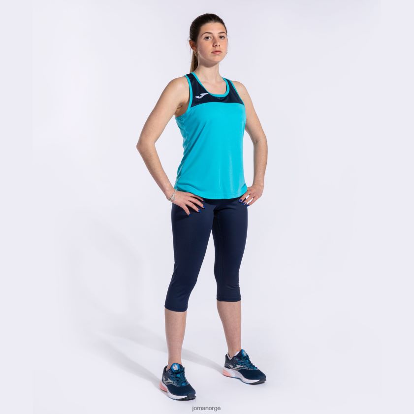 nei Joma tank top montreal fluorescerende turkis marineblå FBD0T01669 kvinner