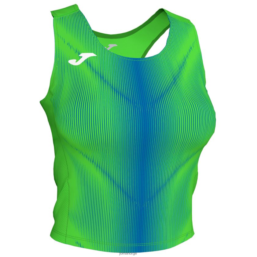 nei Joma tank-top olimpia fluorescerende grønn kongeblå FBD0T02398 kvinner