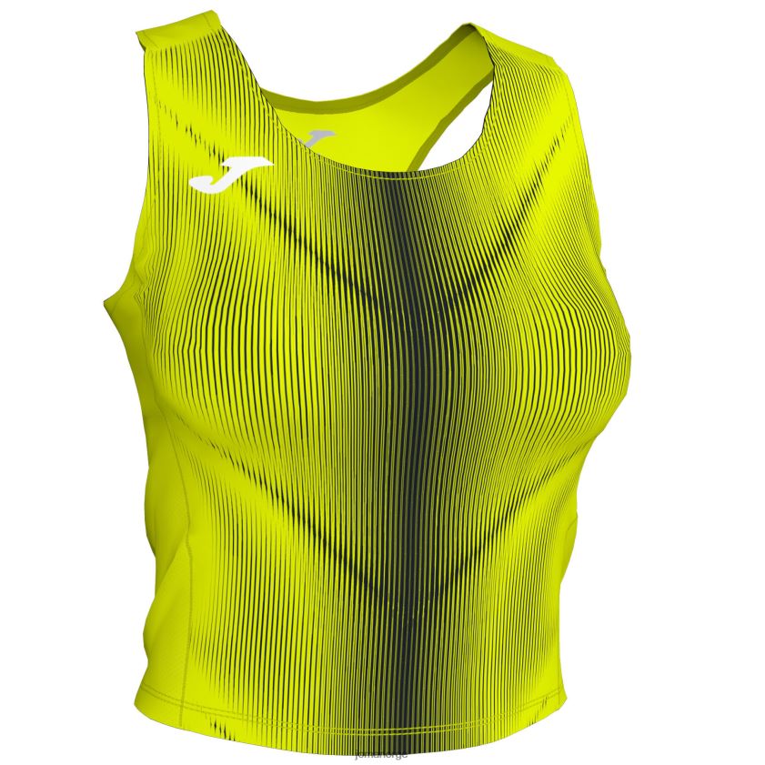 nei Joma tank-top olimpia fluorescerende gul svart FBD0T03873 kvinner