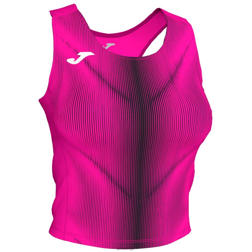 nei Joma tank-top olimpia fluorescerende rosa svart FBD0T03747 kvinner