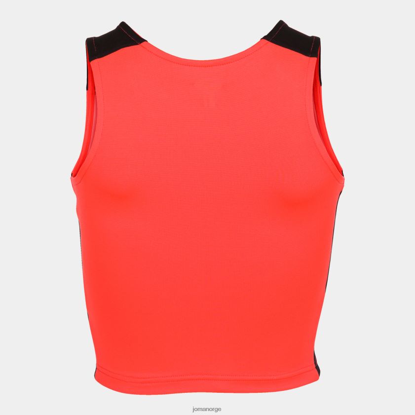 nei Joma tank-top rekord ii fluorescerende korallsvart FBD0T02366 kvinner