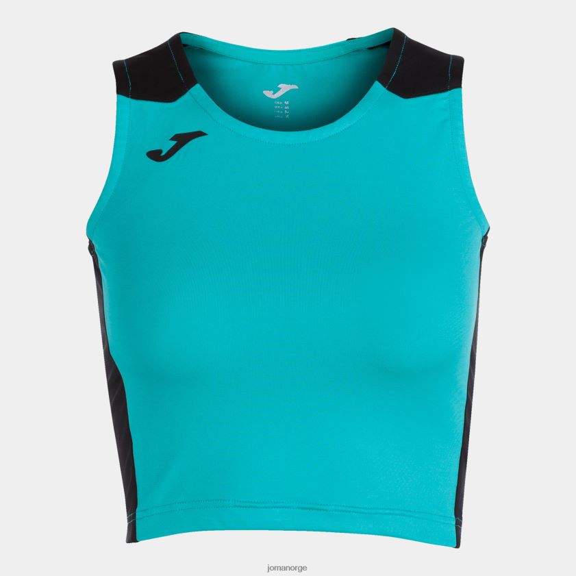 nei Joma tank-top rekord ii turkis svart FBD0T03689 kvinner