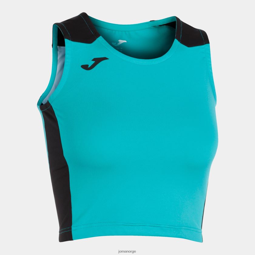 nei Joma tank-top rekord ii turkis svart FBD0T03689 kvinner