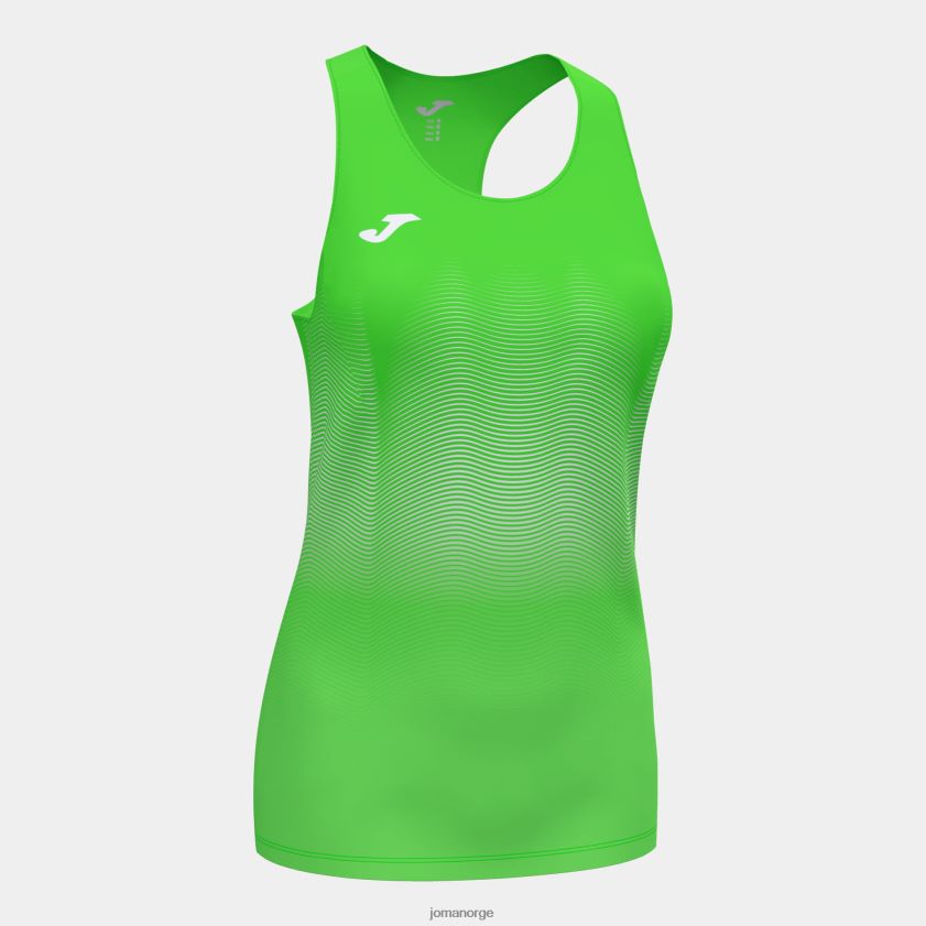 nei Joma tank topp elite vii fluorescerende grønn hvit FBD0T02316 kvinner