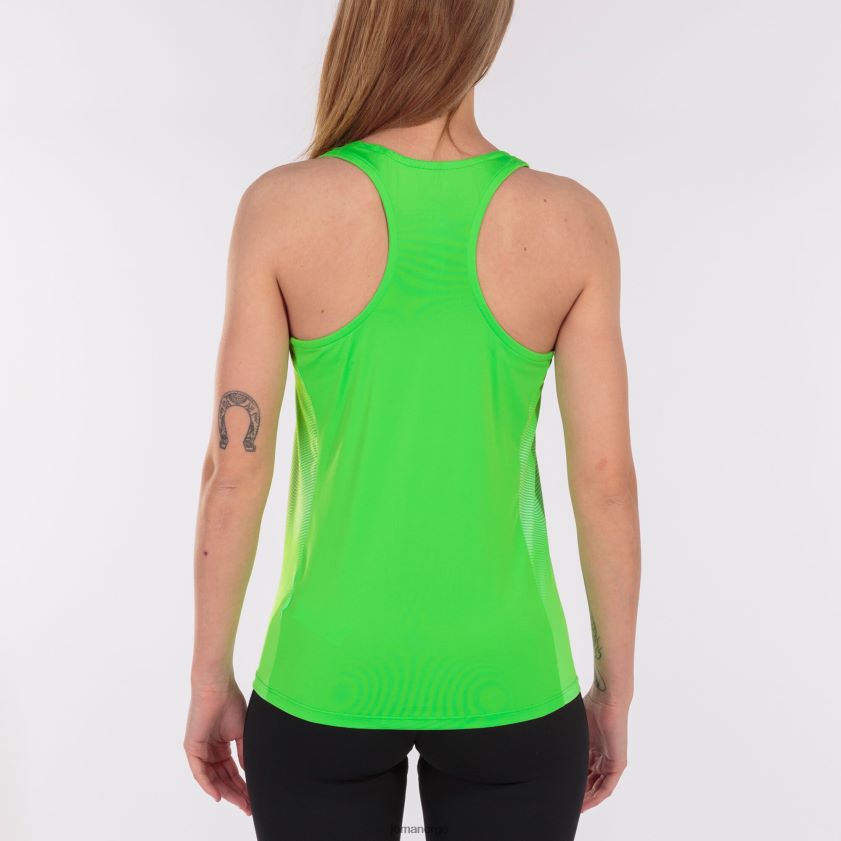 nei Joma tank topp elite vii fluorescerende grønn hvit FBD0T02316 kvinner