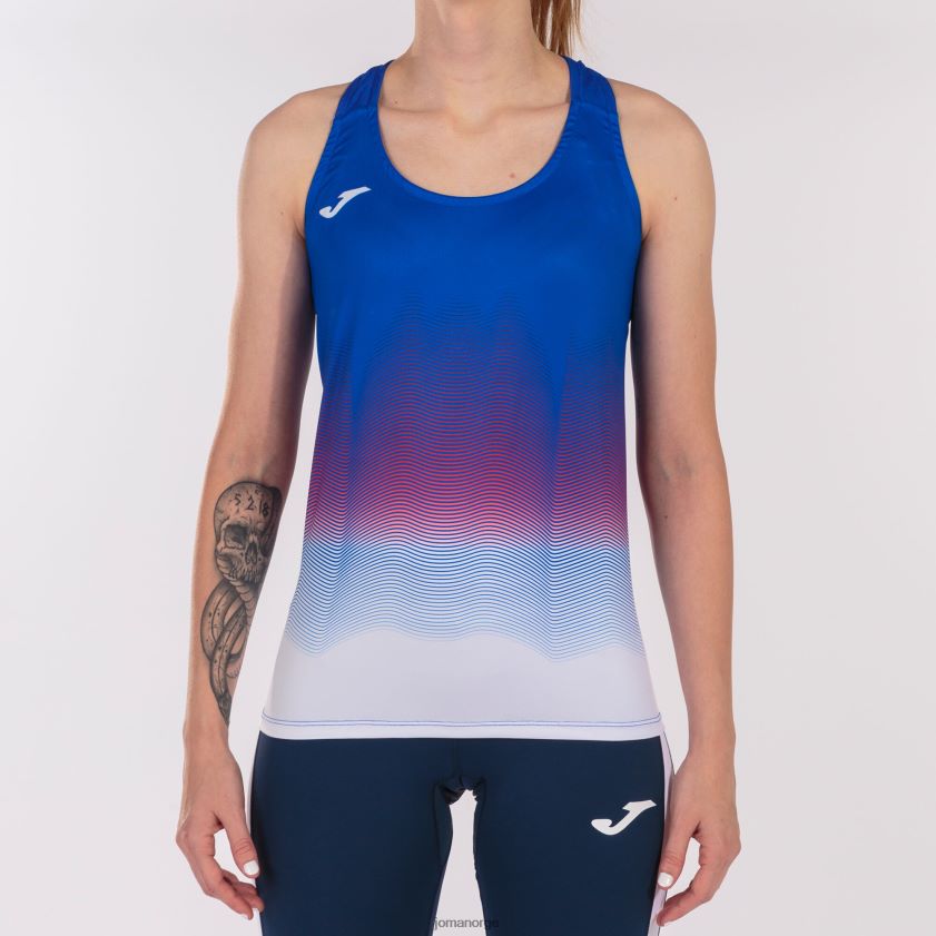 nei Joma tank topp elite vii kongeblå hvit rød FBD0T01804 kvinner
