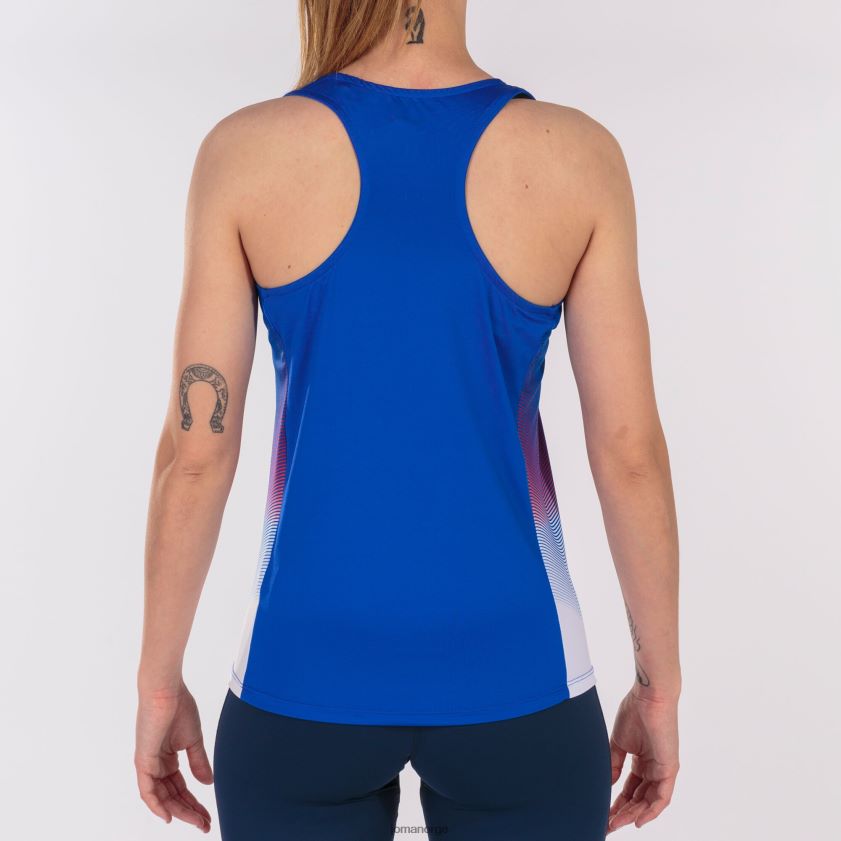 nei Joma tank topp elite vii kongeblå hvit rød FBD0T01804 kvinner