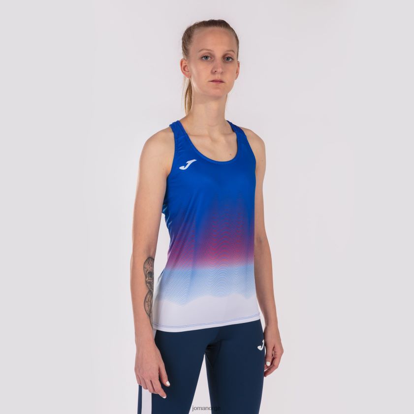 nei Joma tank topp elite vii kongeblå hvit rød FBD0T01804 kvinner