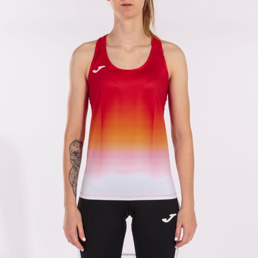 nei Joma tank topp elite vii rød hvit gul FBD0T03703 kvinner