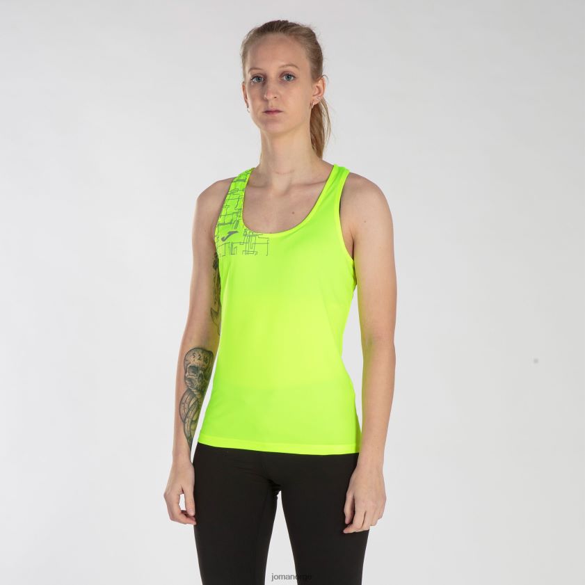 nei Joma tank topp elite viii fluorescerende gul FBD0T01658 kvinner