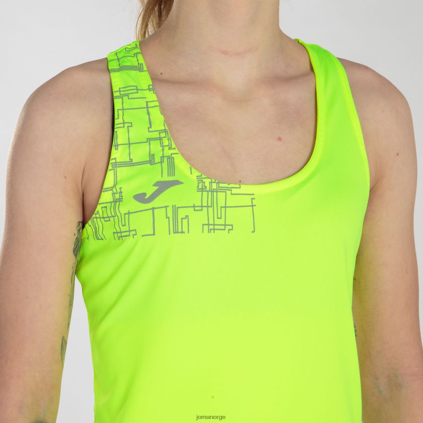 nei Joma tank topp elite viii fluorescerende gul FBD0T01658 kvinner