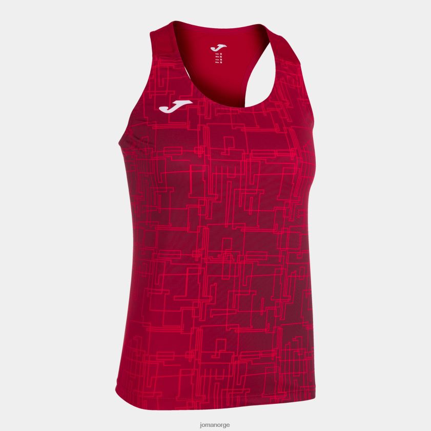 nei Joma tank topp elite viii rød FBD0T02117 kvinner