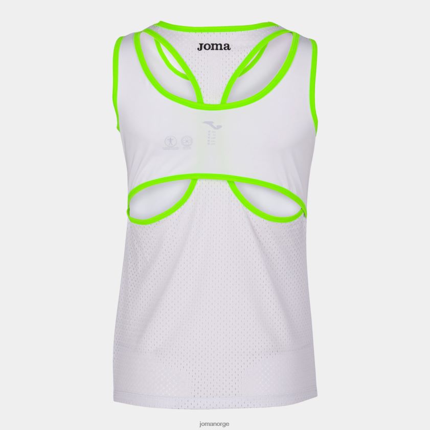 nei Joma tank topp pause hvit fluorescerende grønn FBD0T04051 kvinner