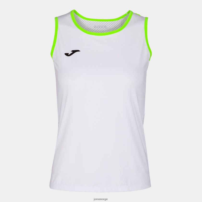 nei Joma tank topp pause hvit fluorescerende grønn FBD0T04051 kvinner