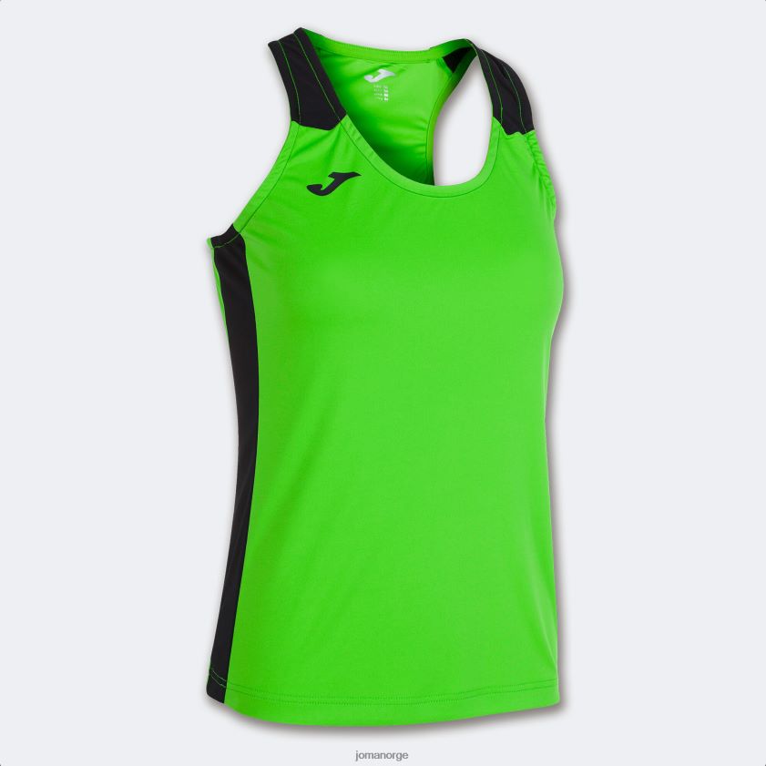 nei Joma tank topp rekord ii fluorescerende grønn svart FBD0T03904 kvinner