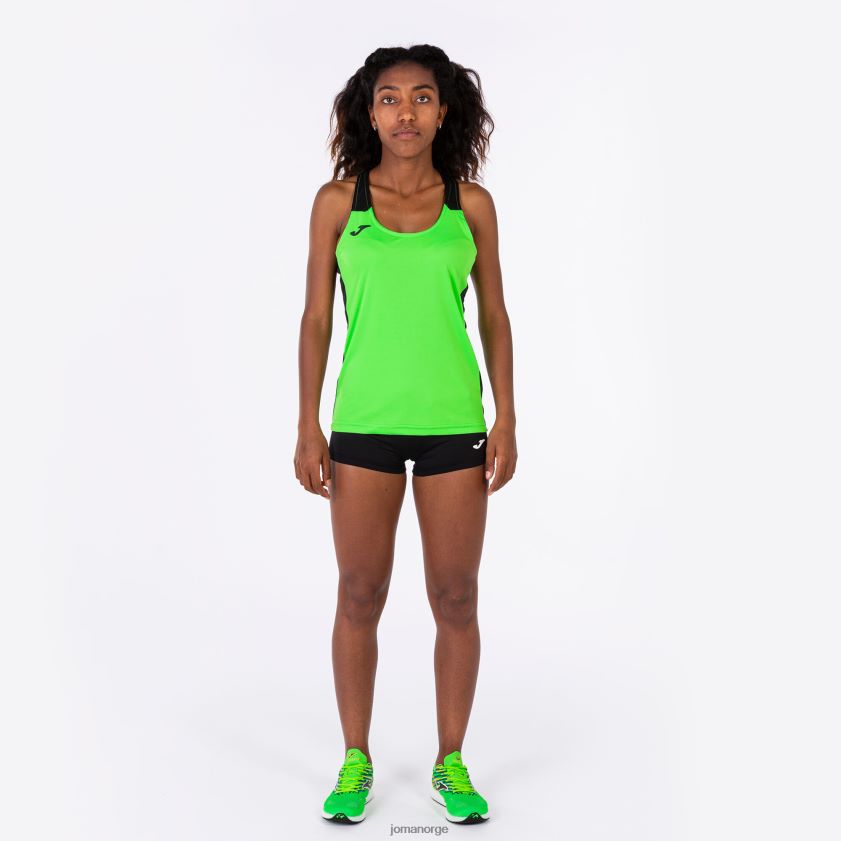 nei Joma tank topp rekord ii fluorescerende grønn svart FBD0T03904 kvinner