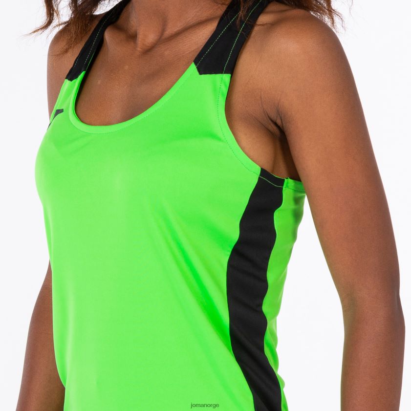 nei Joma tank topp rekord ii fluorescerende grønn svart FBD0T03904 kvinner