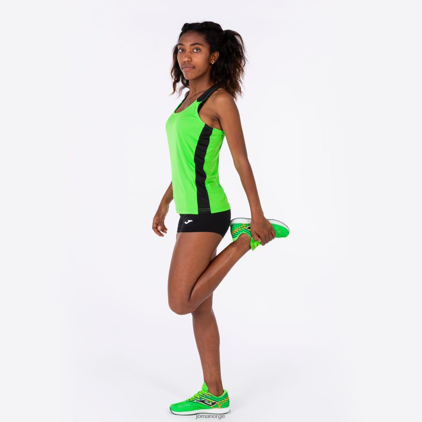 nei Joma tank topp rekord ii fluorescerende grønn svart FBD0T03904 kvinner