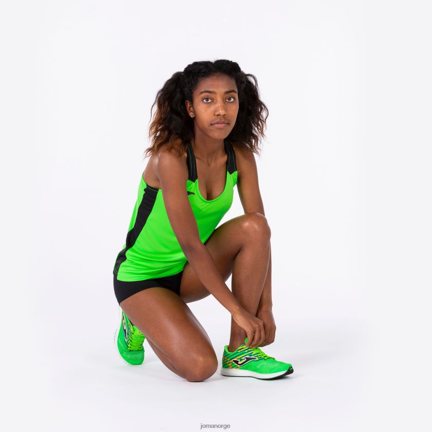 nei Joma tank topp rekord ii fluorescerende grønn svart FBD0T03904 kvinner