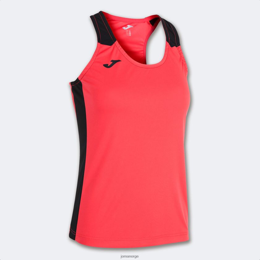 nei Joma tank topp rekord ii fluorescerende korallsvart FBD0T03681 kvinner