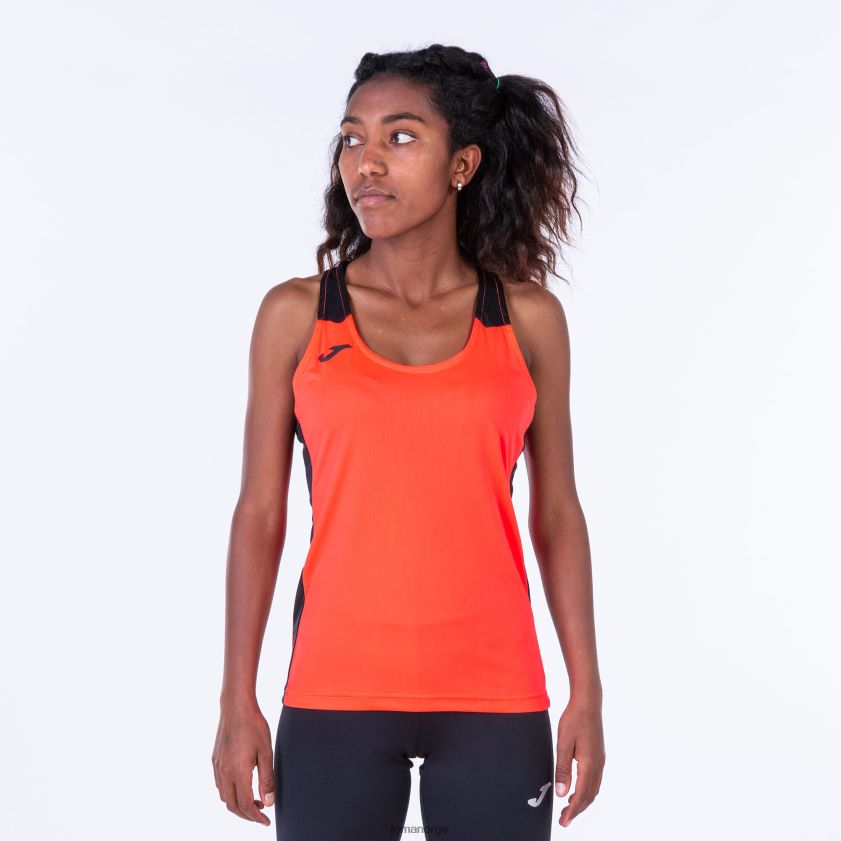 nei Joma tank topp rekord ii fluorescerende korallsvart FBD0T03681 kvinner