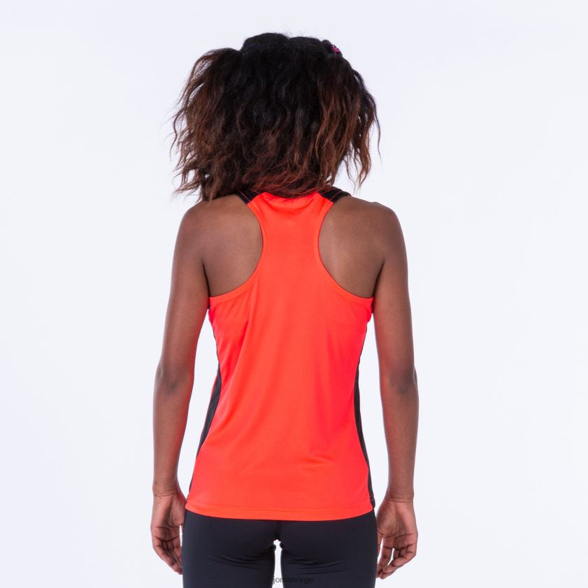 nei Joma tank topp rekord ii fluorescerende korallsvart FBD0T03681 kvinner
