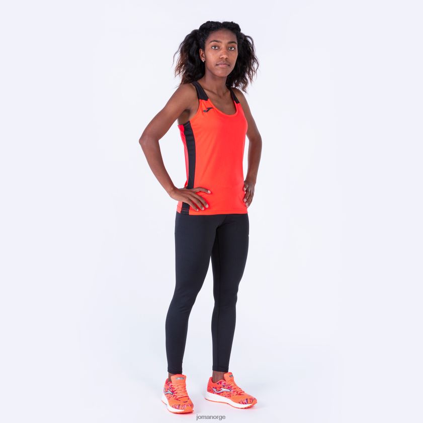 nei Joma tank topp rekord ii fluorescerende korallsvart FBD0T03681 kvinner
