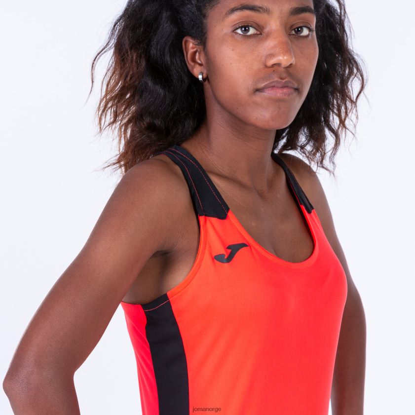 nei Joma tank topp rekord ii fluorescerende korallsvart FBD0T03681 kvinner