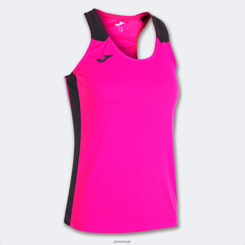 nei Joma tank topp rekord ii fluorescerende rosa svart FBD0T01812 kvinner