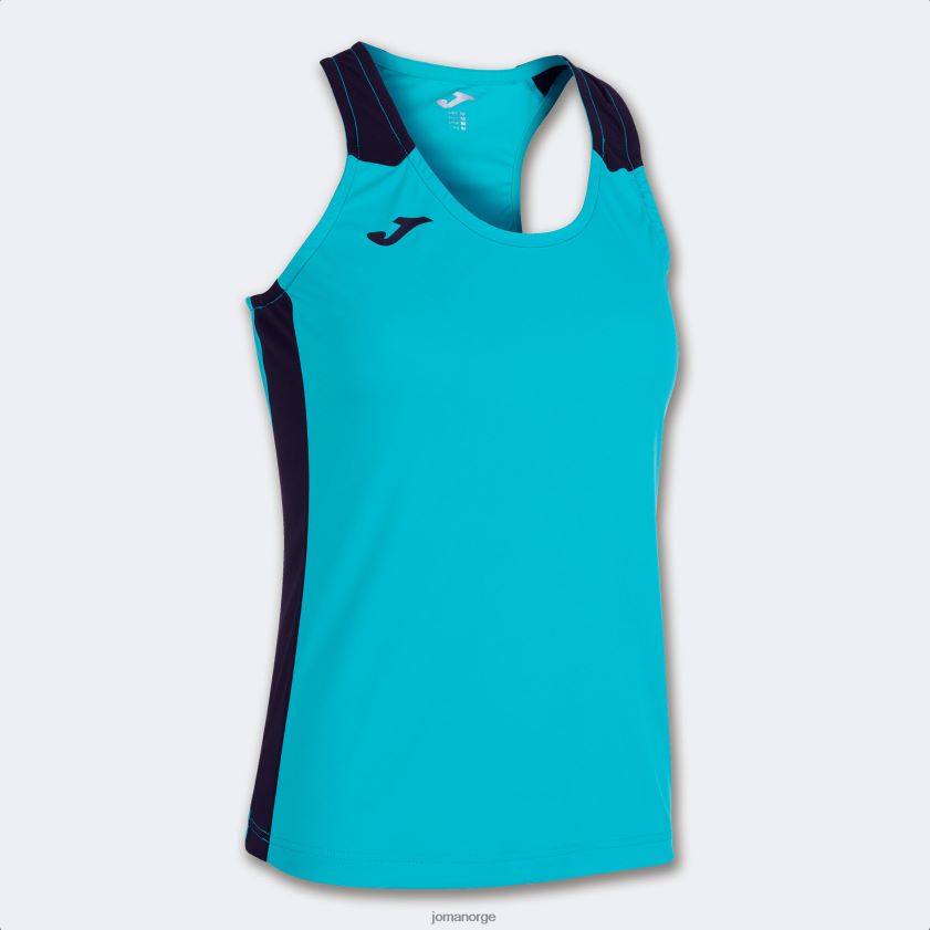 nei Joma tank topp rekord ii fluorescerende turkis marineblå FBD0T03956 kvinner