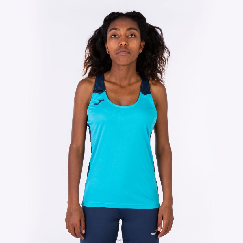nei Joma tank topp rekord ii fluorescerende turkis marineblå FBD0T03956 kvinner
