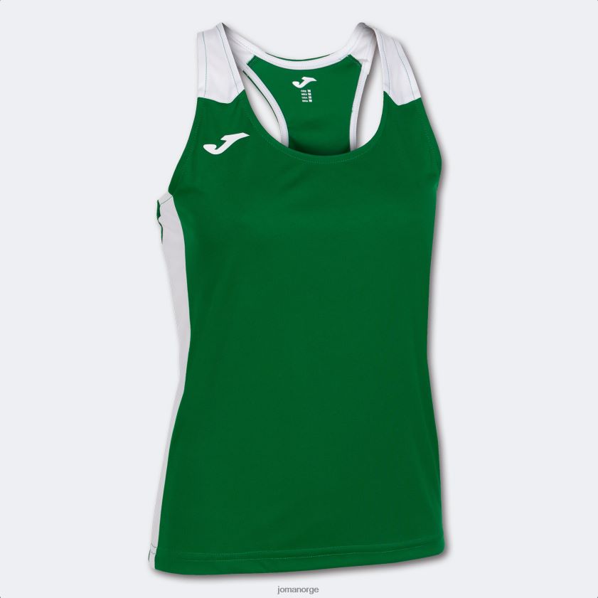 nei Joma tank topp rekord ii grønn hvit FBD0T03901 kvinner