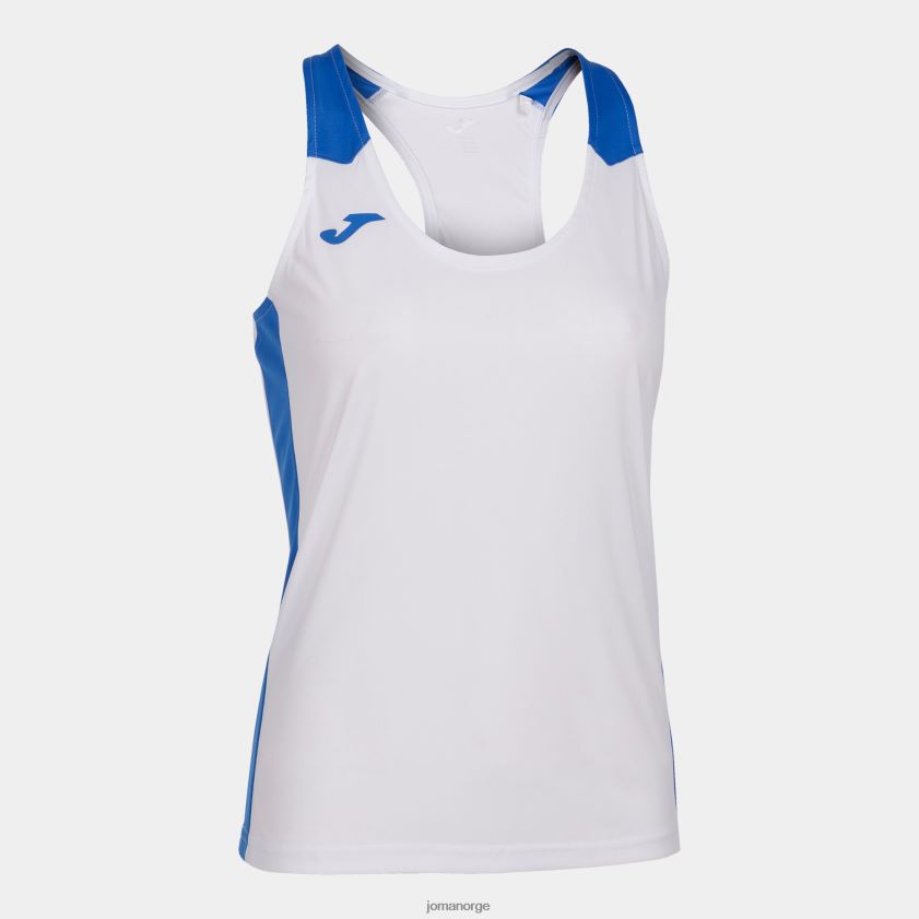 nei Joma tank topp rekord ii hvit kongeblå FBD0T01899 kvinner