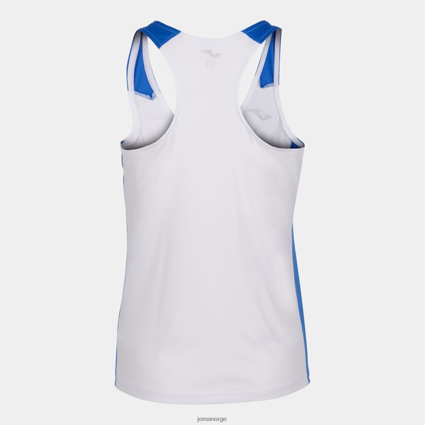 nei Joma tank topp rekord ii hvit kongeblå FBD0T01899 kvinner