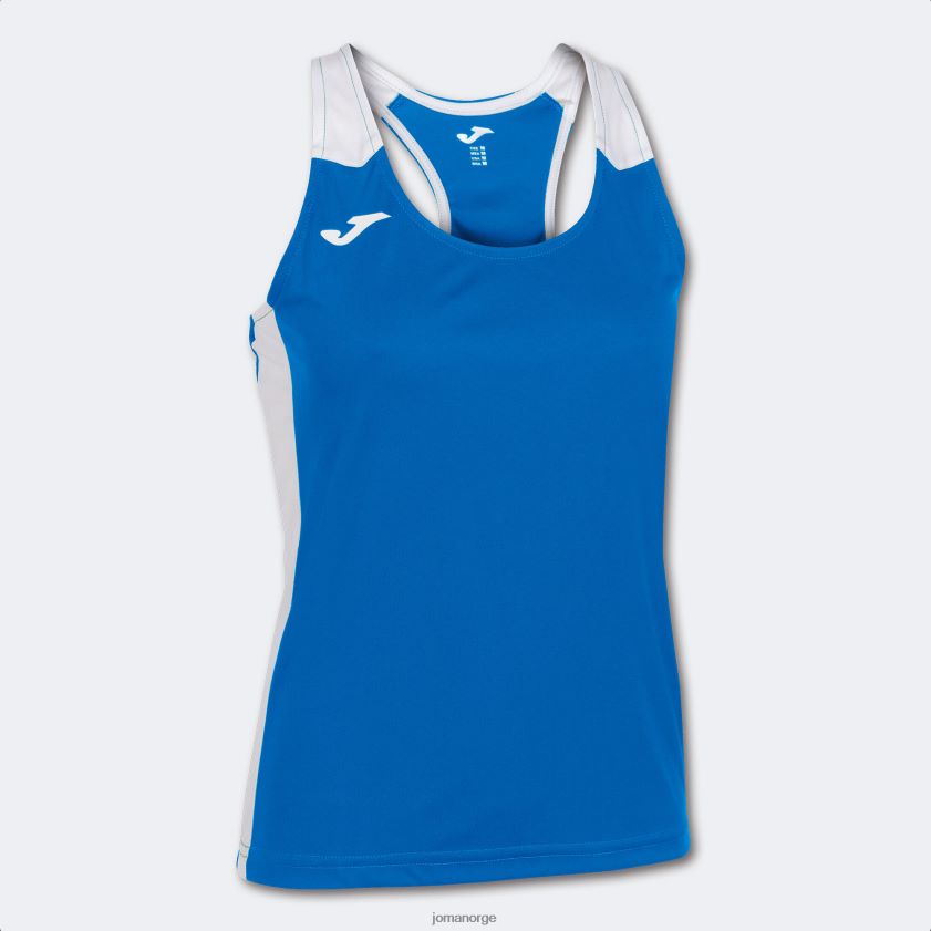 nei Joma tank topp rekord ii kongeblå hvit FBD0T02003 kvinner