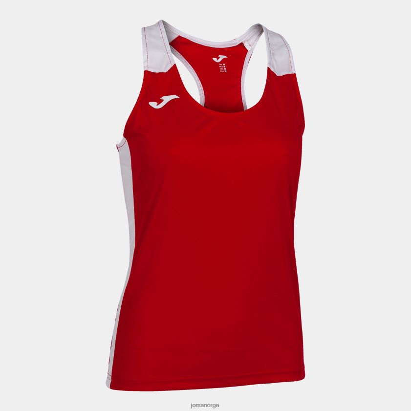 nei Joma tank topp rekord ii rød Hvit FBD0T04001 kvinner