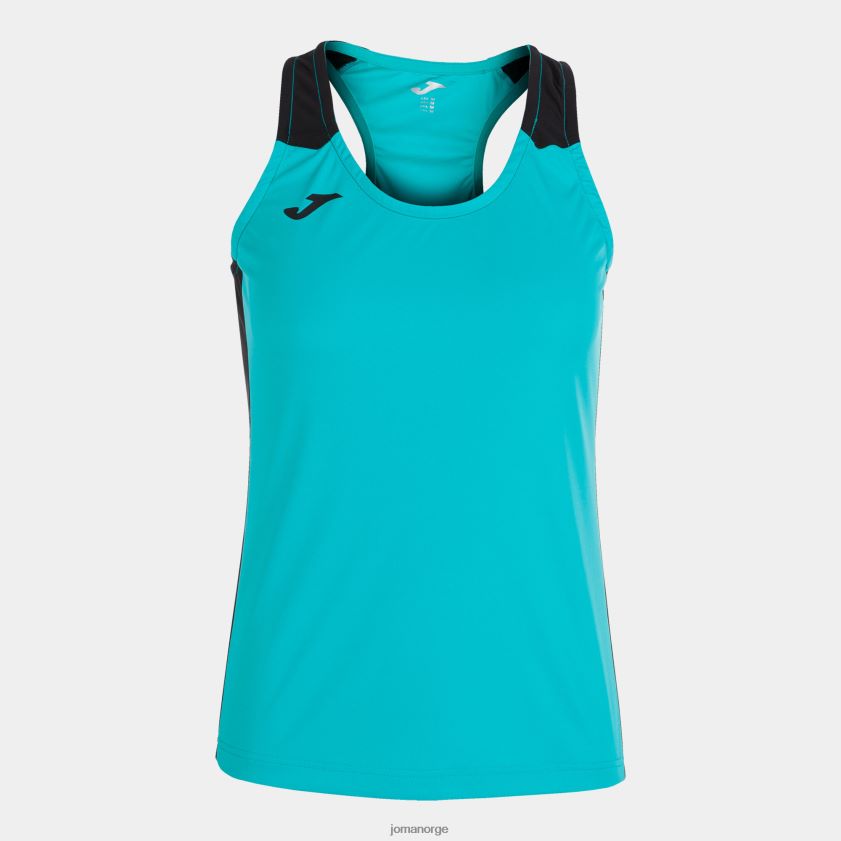 nei Joma tank topp rekord ii turkis svart FBD0T02570 kvinner
