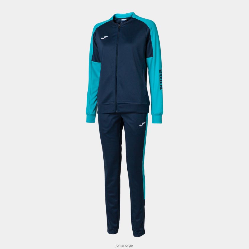 nei Joma økomesterskap i treningsdrakt marineblå fluorescerende turkis FBD0T02220 kvinner