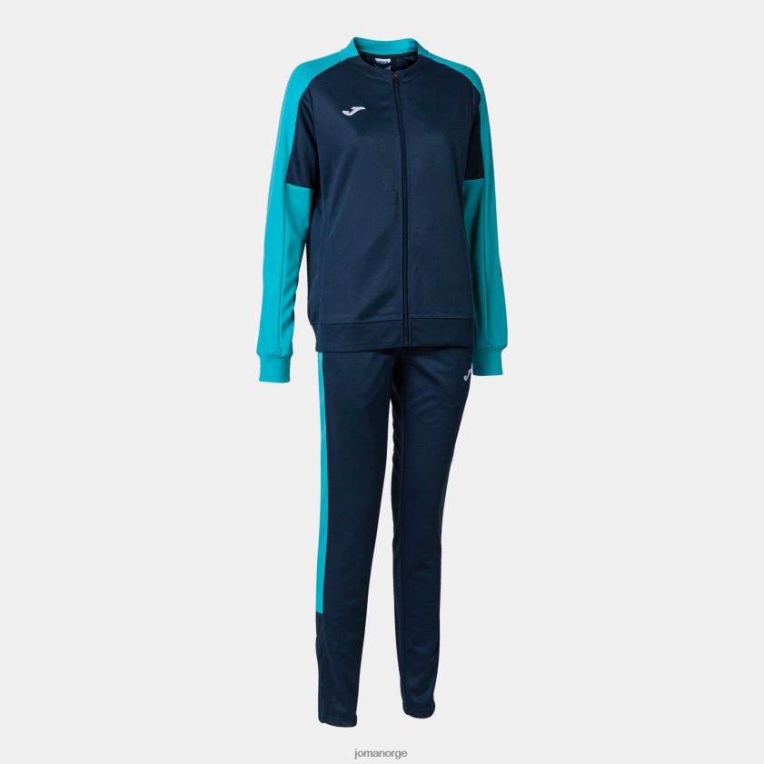 nei Joma økomesterskap i treningsdrakt marineblå fluorescerende turkis FBD0T02220 kvinner