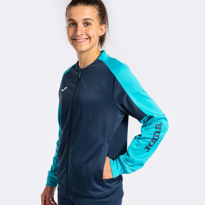 nei Joma økomesterskap i treningsdrakt marineblå fluorescerende turkis FBD0T02220 kvinner