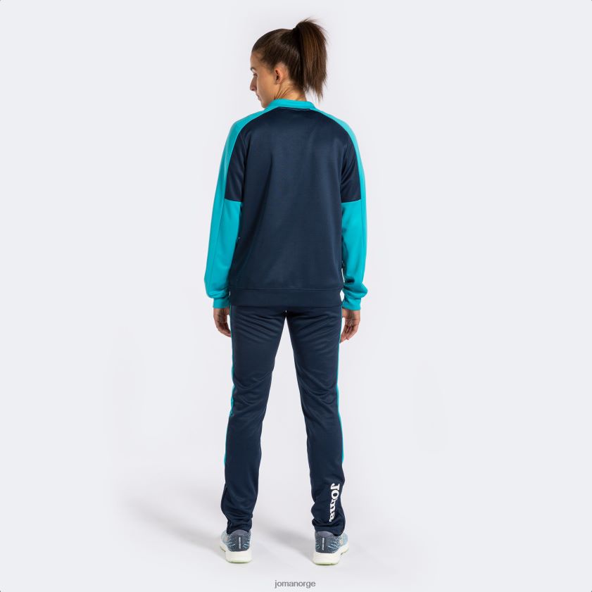nei Joma økomesterskap i treningsdrakt marineblå fluorescerende turkis FBD0T02220 kvinner