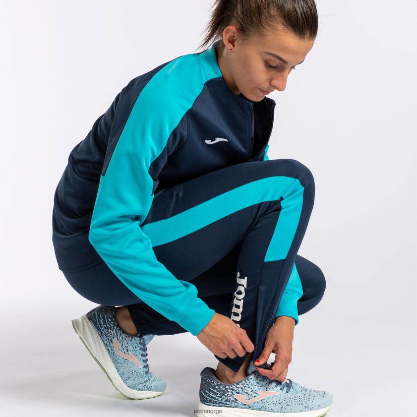nei Joma økomesterskap i treningsdrakt marineblå fluorescerende turkis FBD0T02220 kvinner