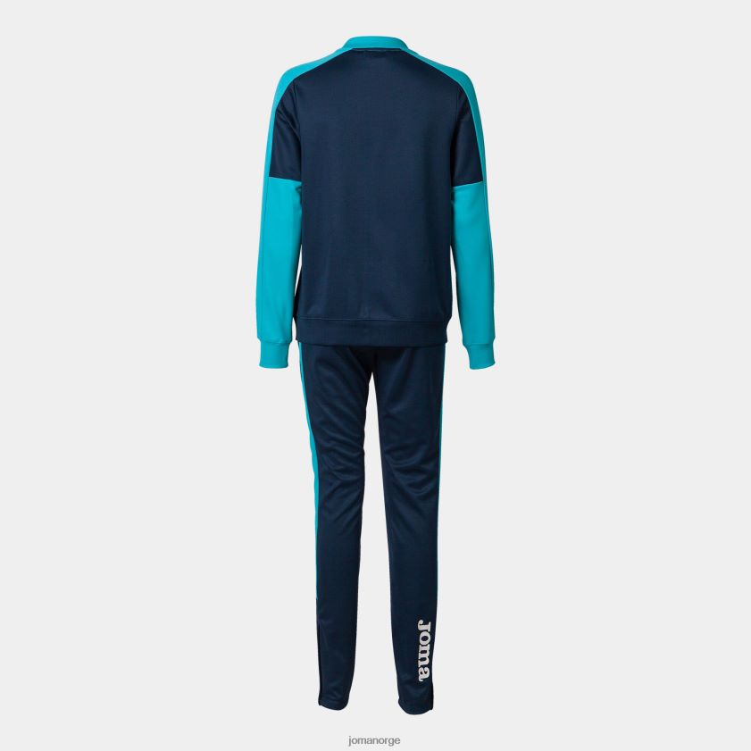 nei Joma økomesterskap i treningsdrakt marineblå fluorescerende turkis FBD0T02220 kvinner