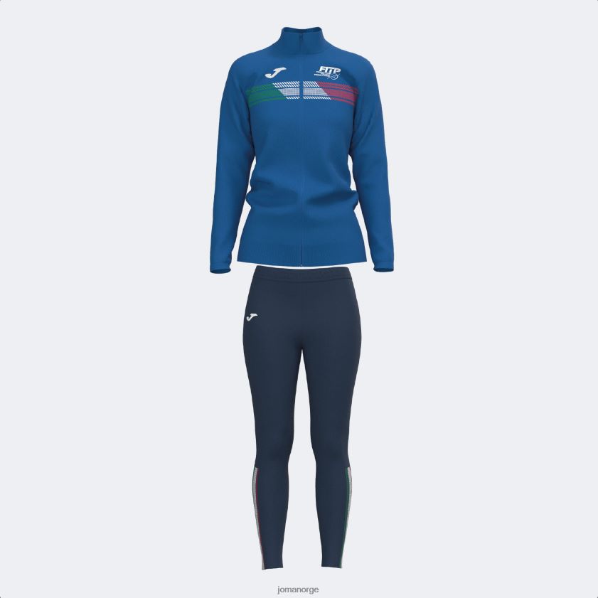 nei Joma treningsdress italiensk tennis- og padelforbund kongeblå marineblå FBD0T02494 kvinner