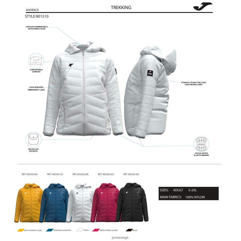 nei Joma anorak explorer fuchsia FBD0T01950 kvinner