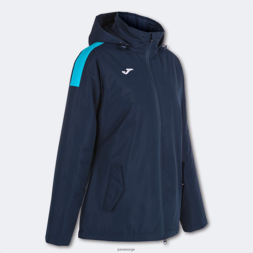 nei Joma anorakk trivor marineblå fluorescerende turkis FBD0T02621 kvinner