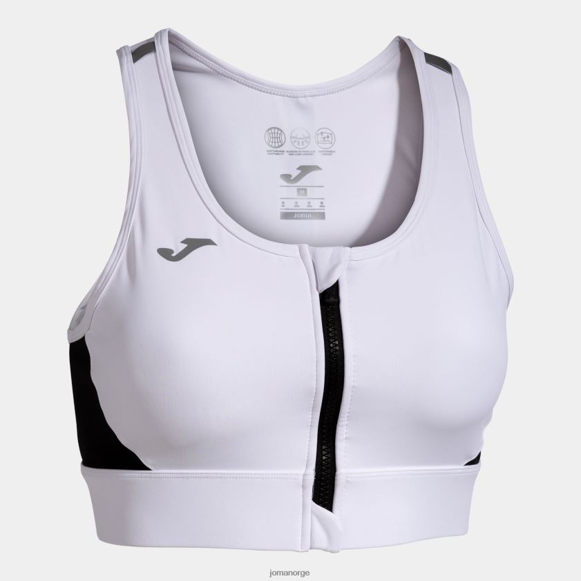 nei Joma sports-bh r-natt hvit svart FBD0T02033 kvinner