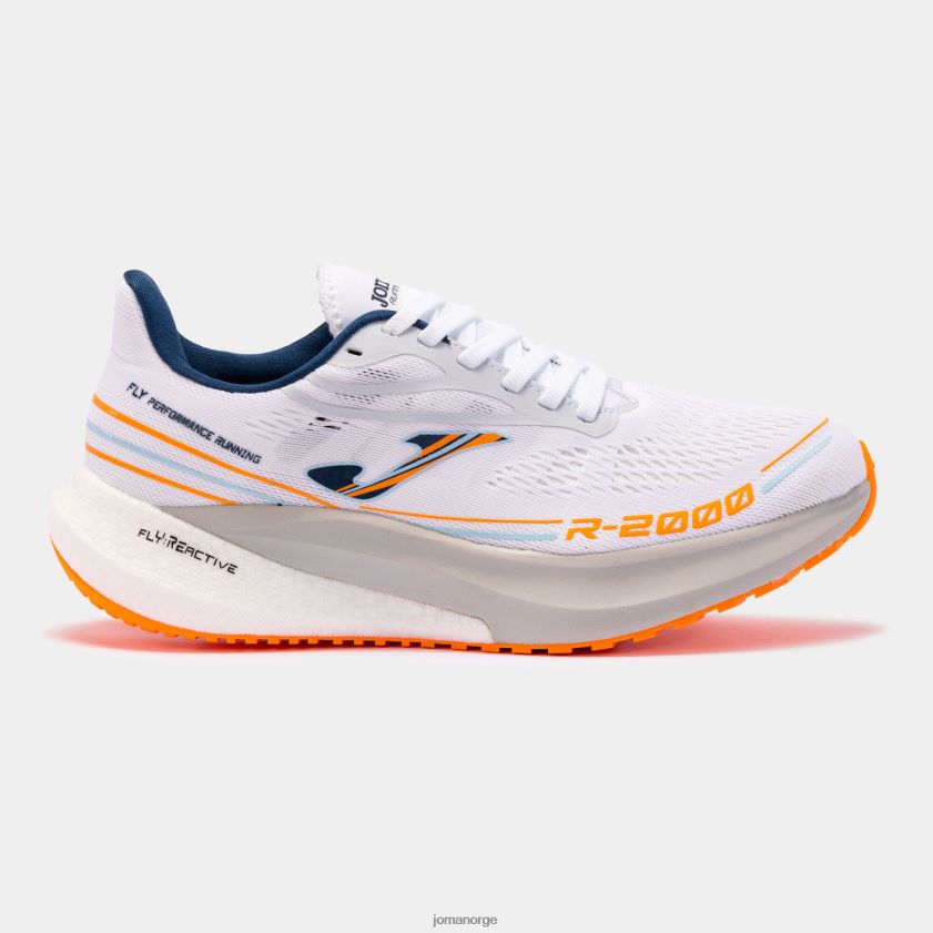 nei Joma joggesko r.2000 22 hvit fluorescerende oransje FBD0T02964 menn